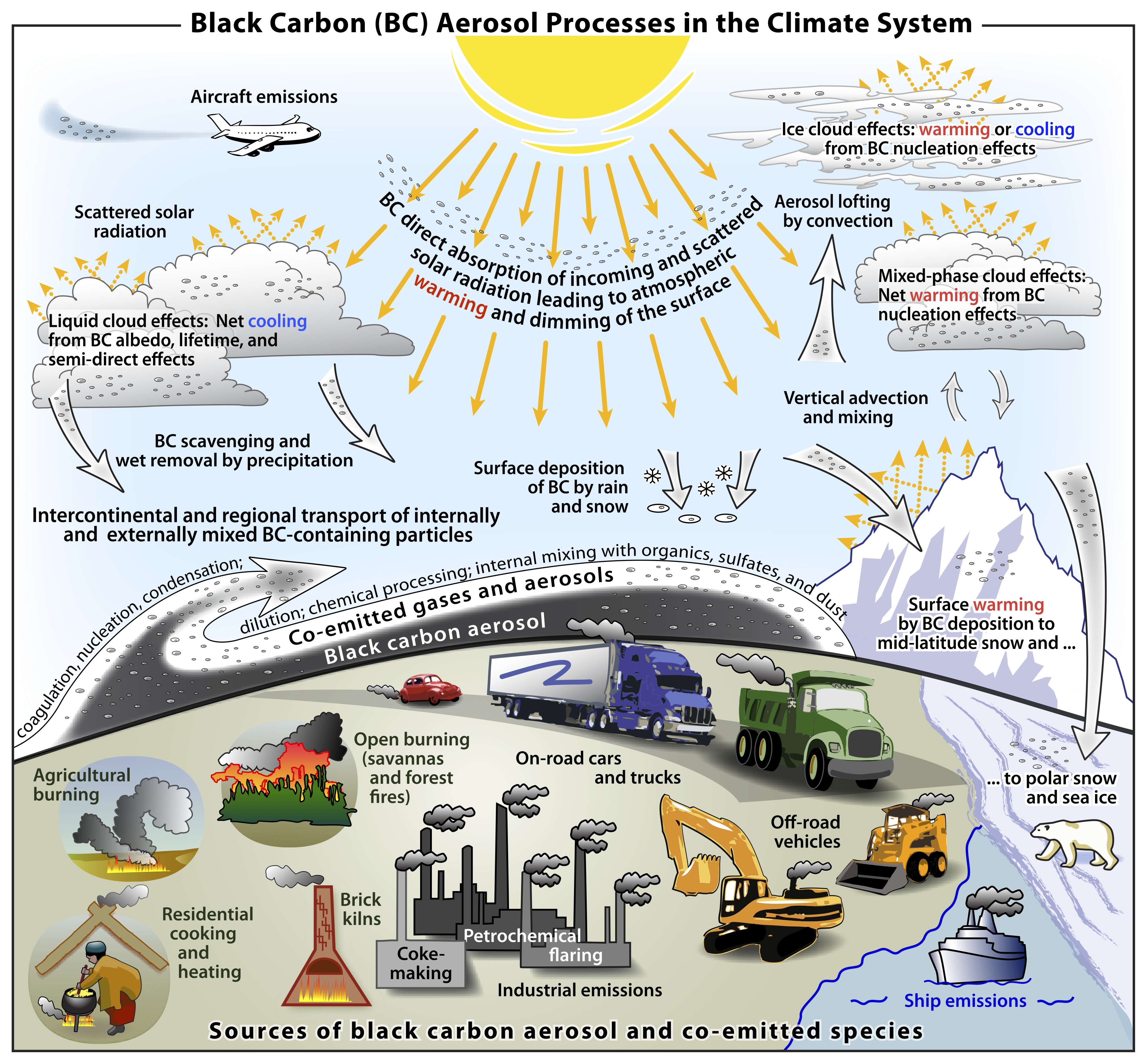 Role of black carbon aerosol in the atmosphere and Earth system 